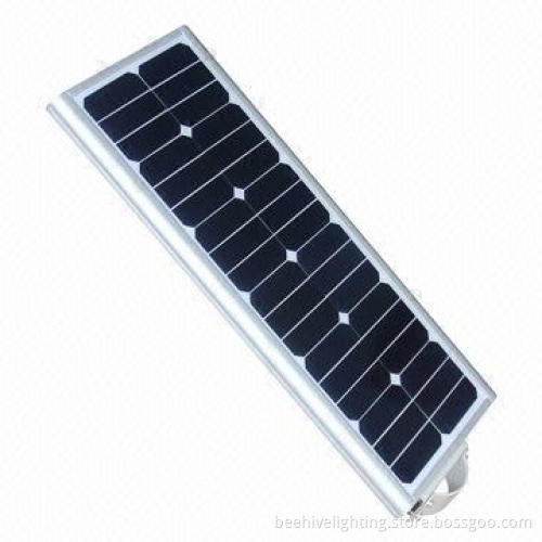 All-in-one Integrated Solar LED Streetlight with Motion Sensor, 25W Power